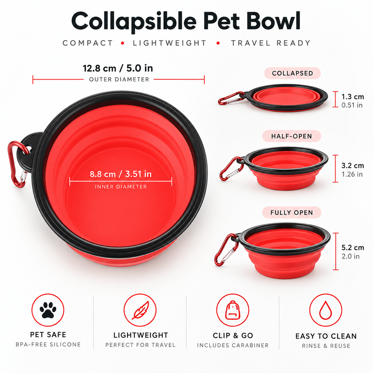 Portable Pet Food Bowl