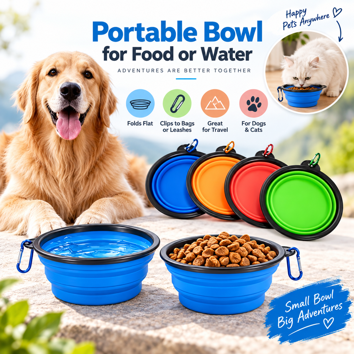 Portable Pet Food Bowl