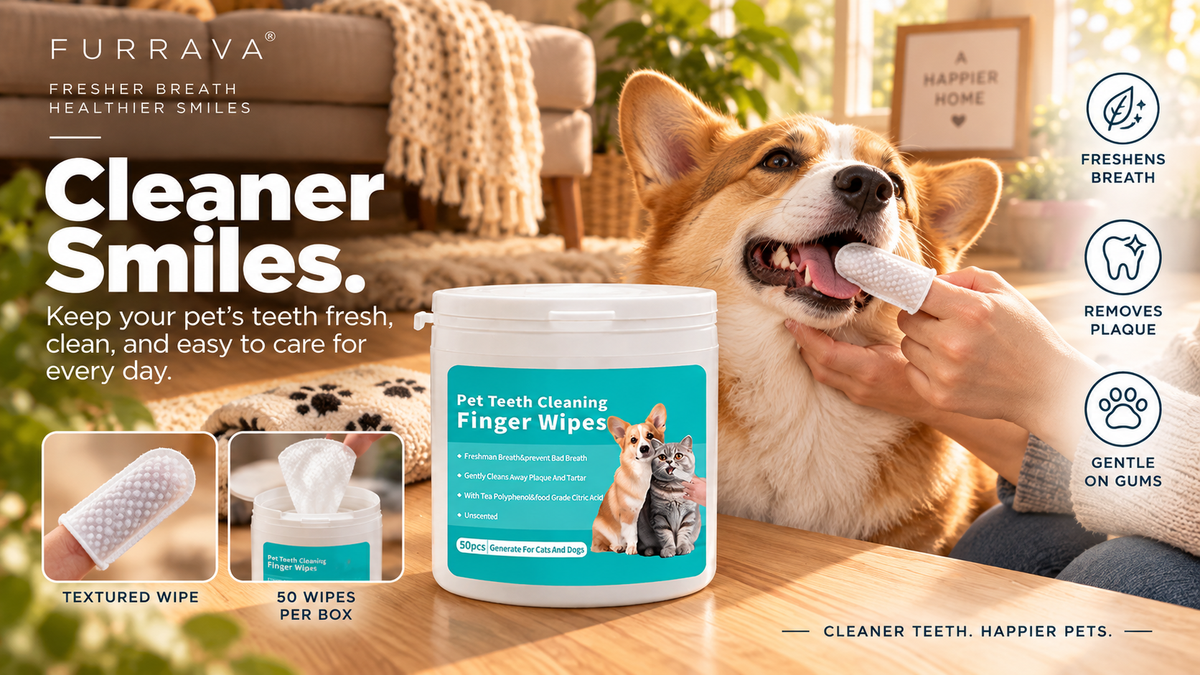 Pet Teeth Cleaning Finger Wipes